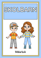 Skolbarn - Målarbok