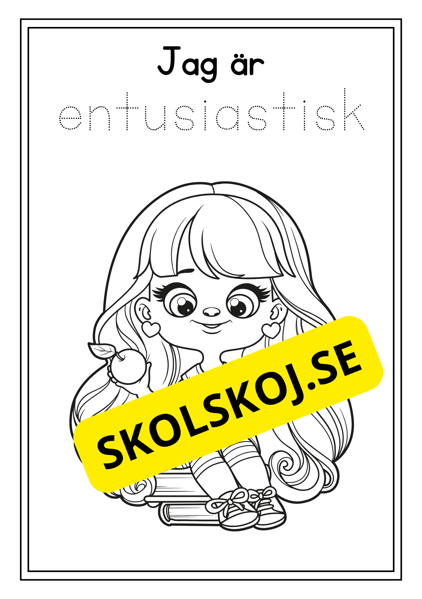 Skolbarn - Målarbok