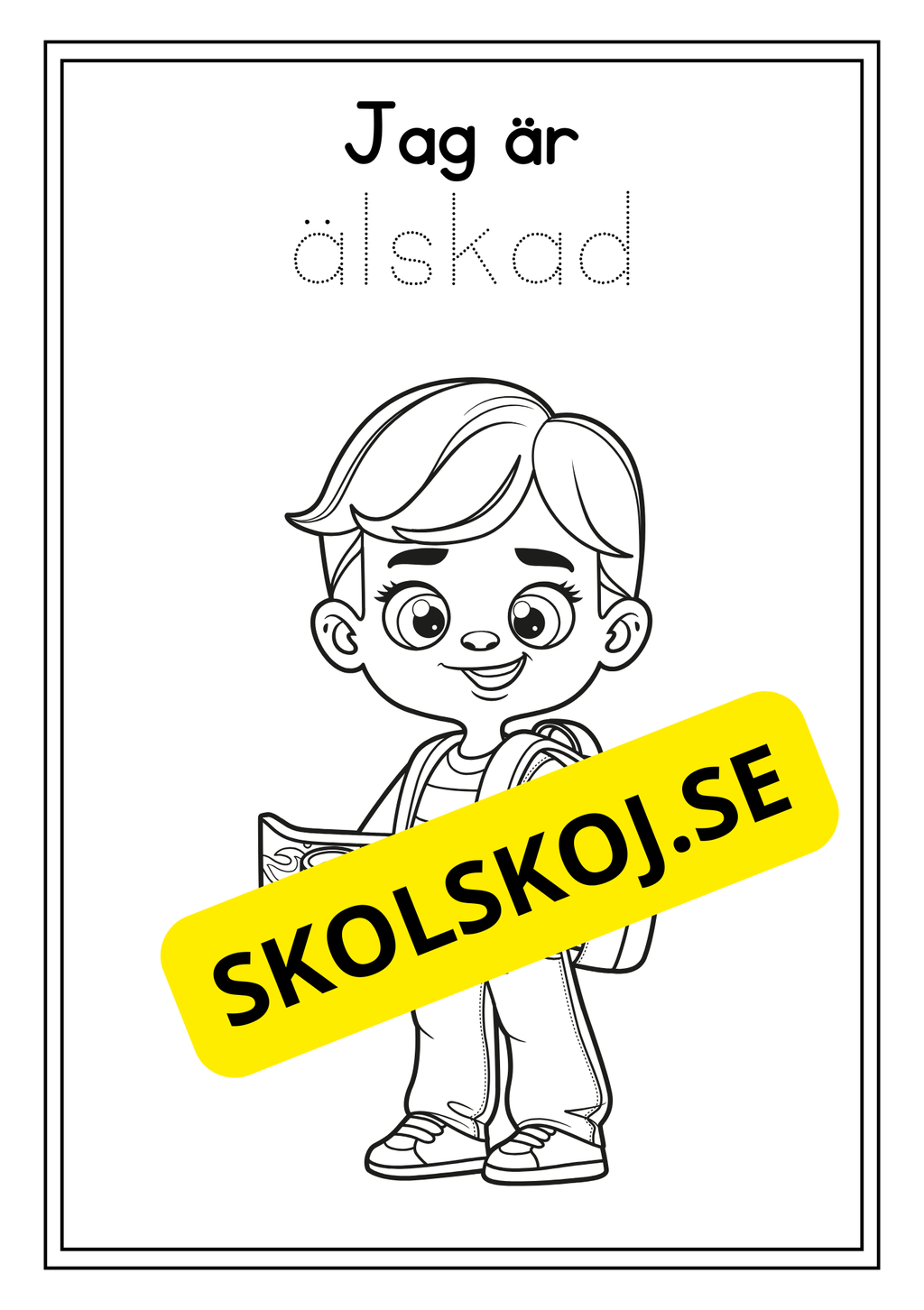 Skolbarn - Målarbok