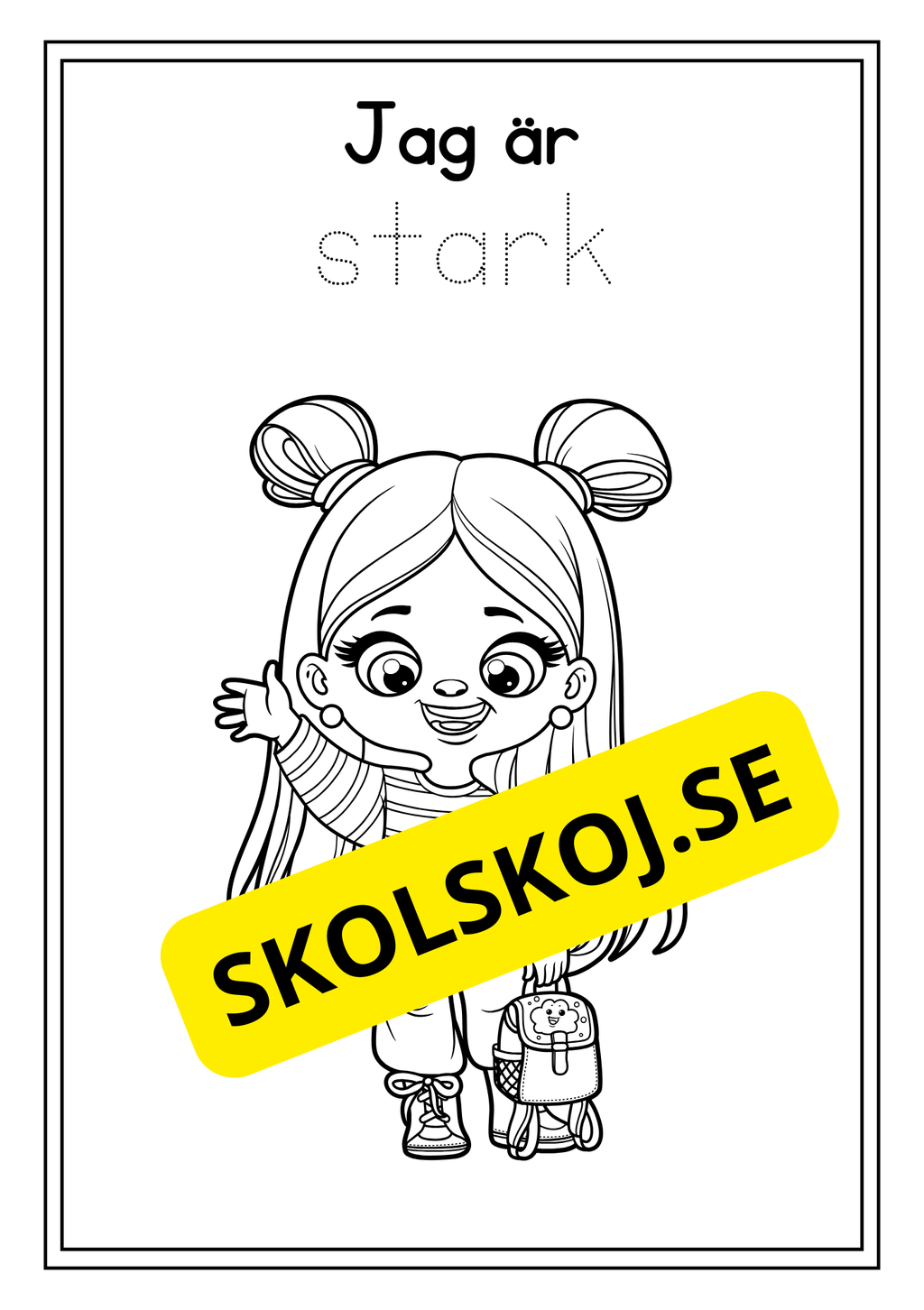 Skolbarn - Målarbok
