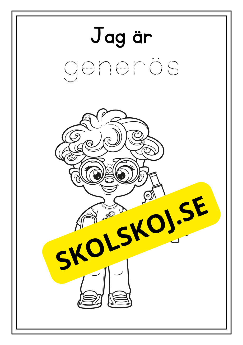 Skolbarn - Målarbok