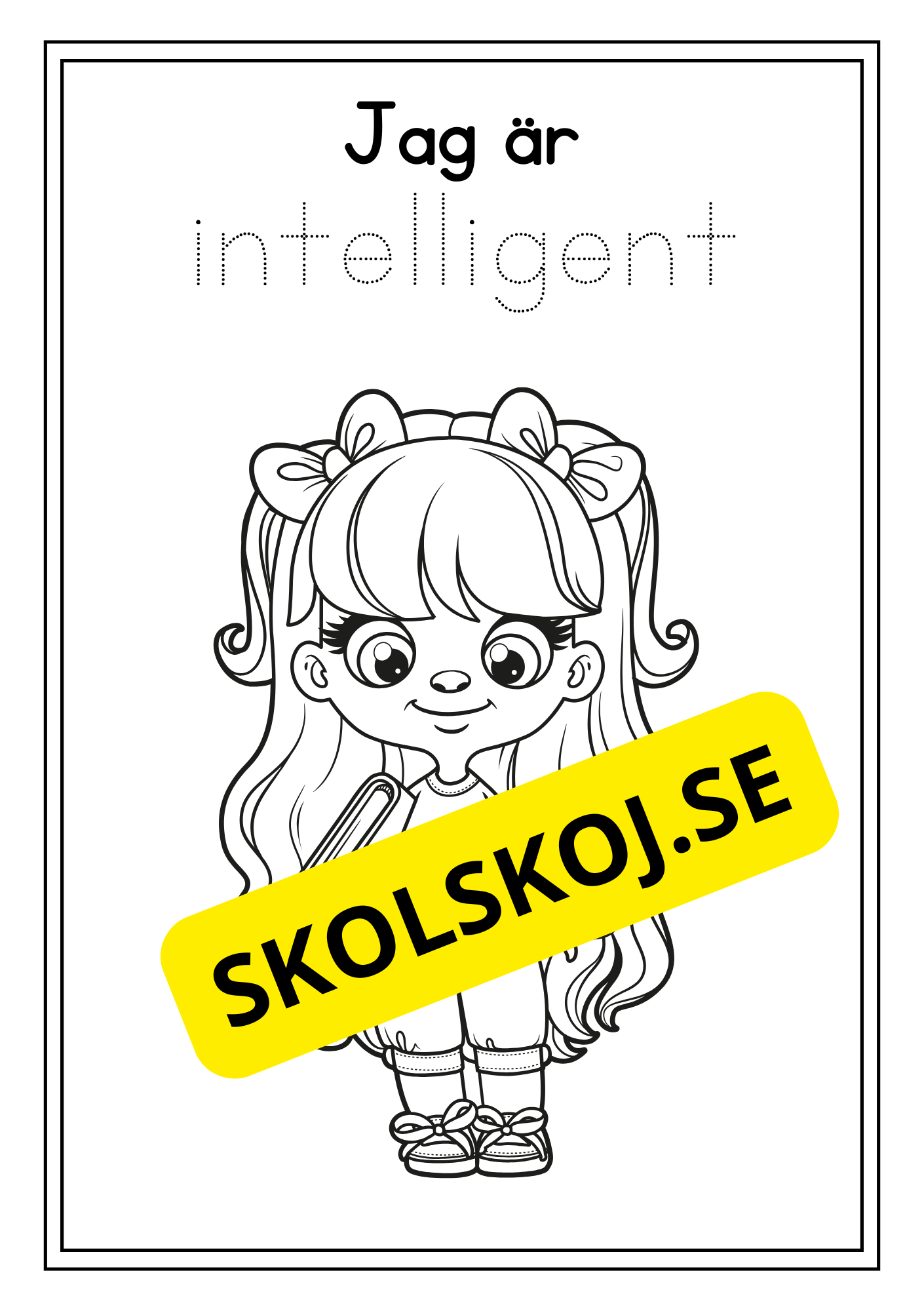 Skolbarn - Målarbok