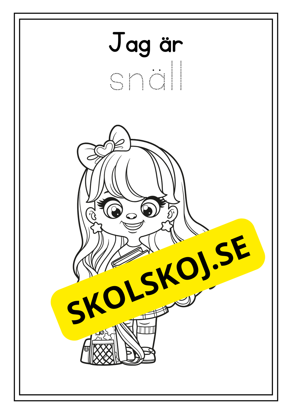 Skolbarn - Målarbok