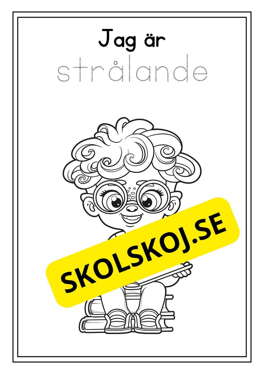 Skolbarn - Målarbok