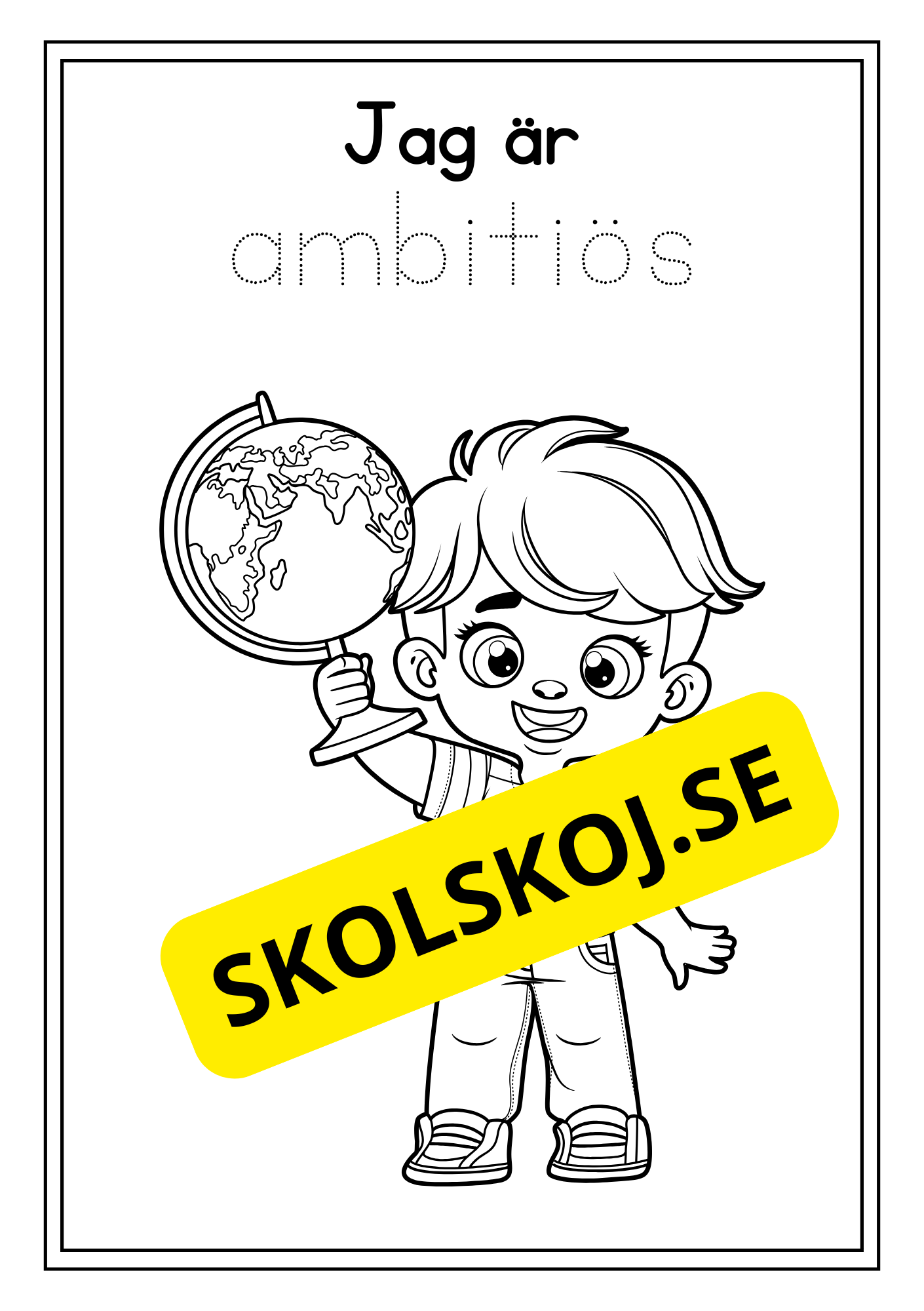 Skolbarn - Målarbok