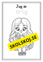 Skolbarn - Målarbok