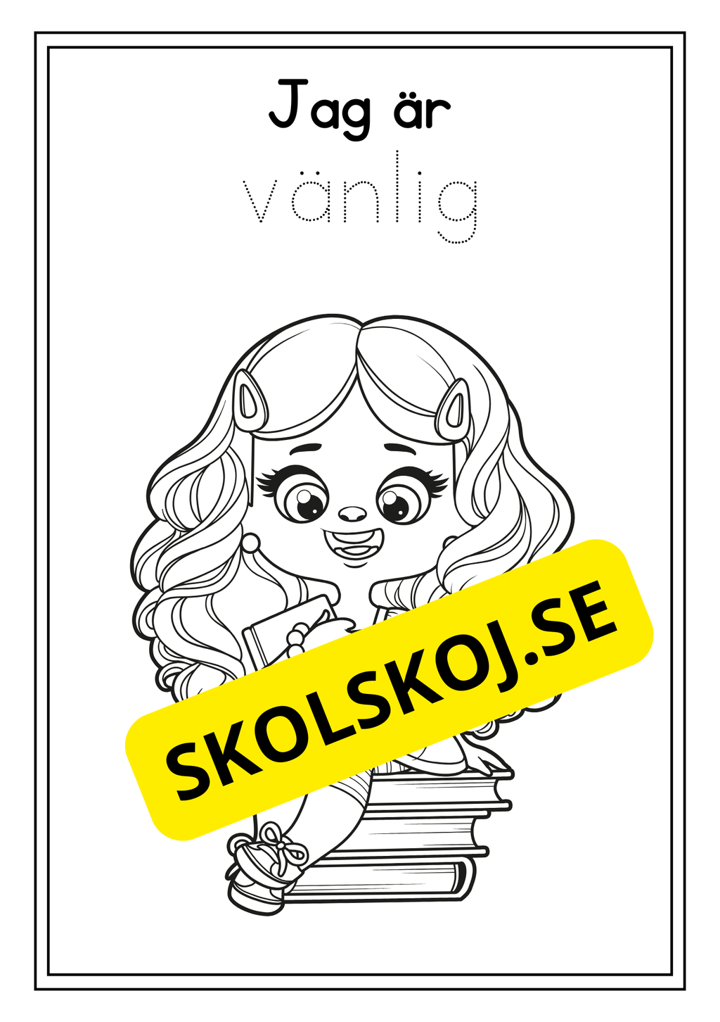 Skolbarn - Målarbok