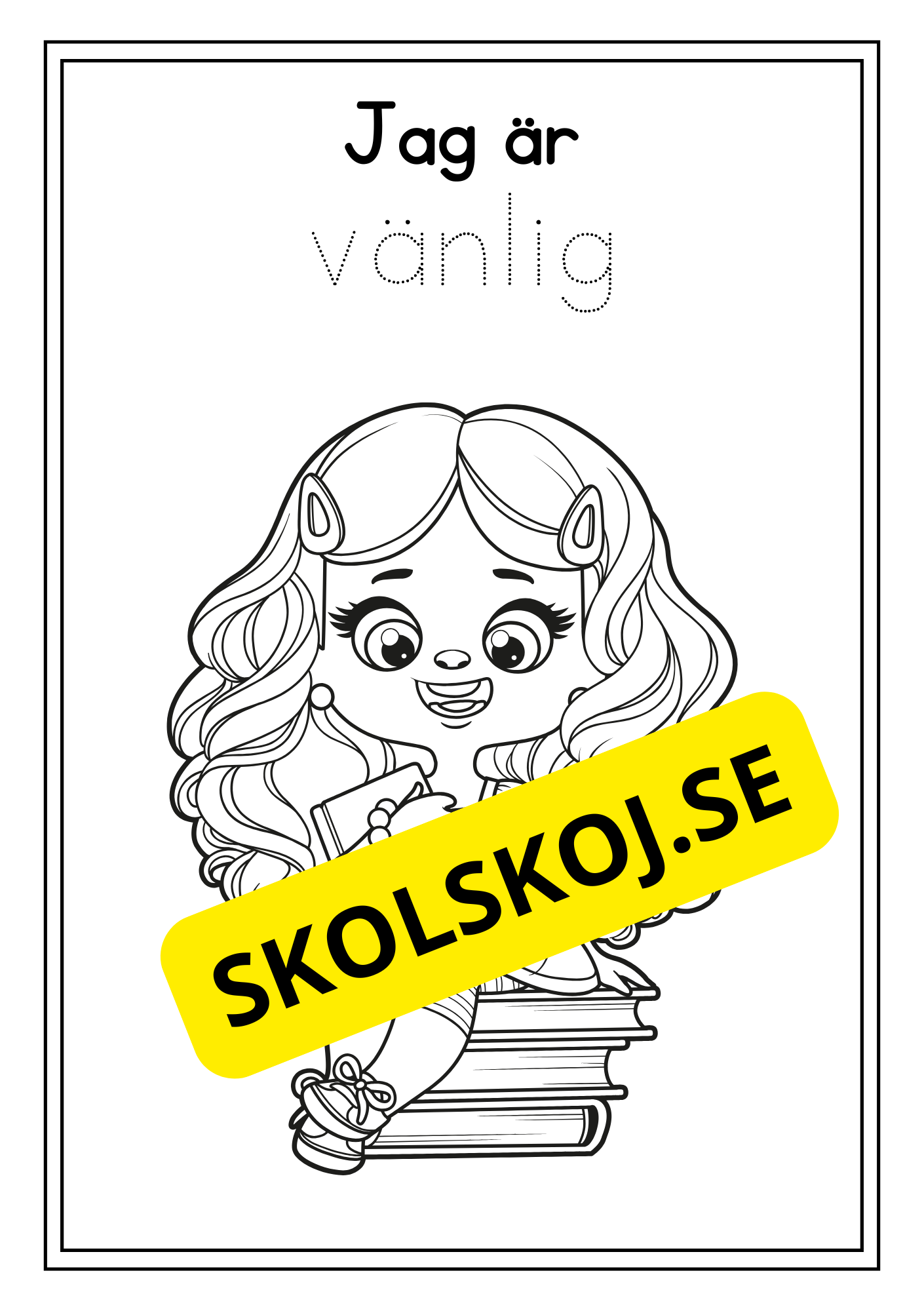 Skolbarn - Målarbok