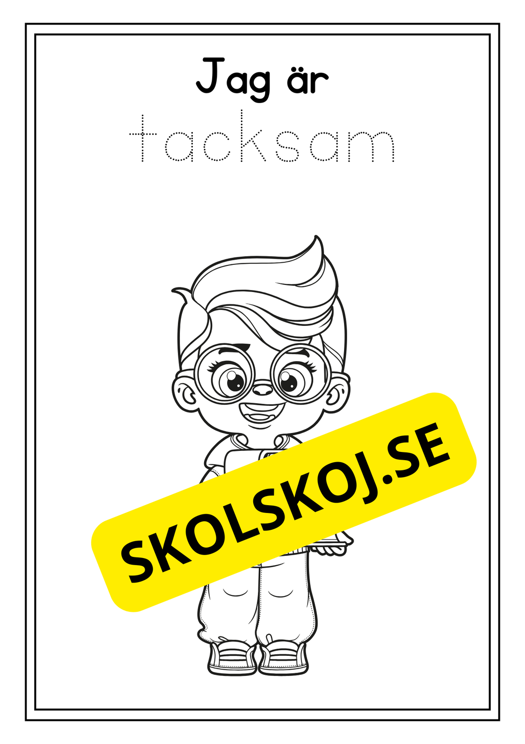 Skolbarn - Målarbok