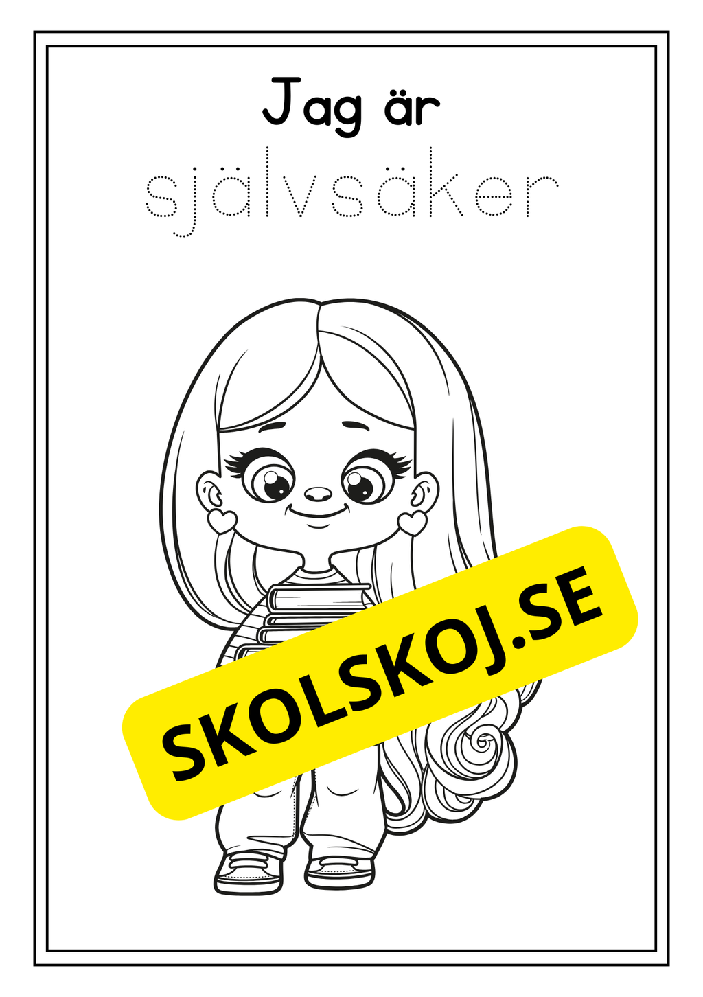 Skolbarn - Målarbok