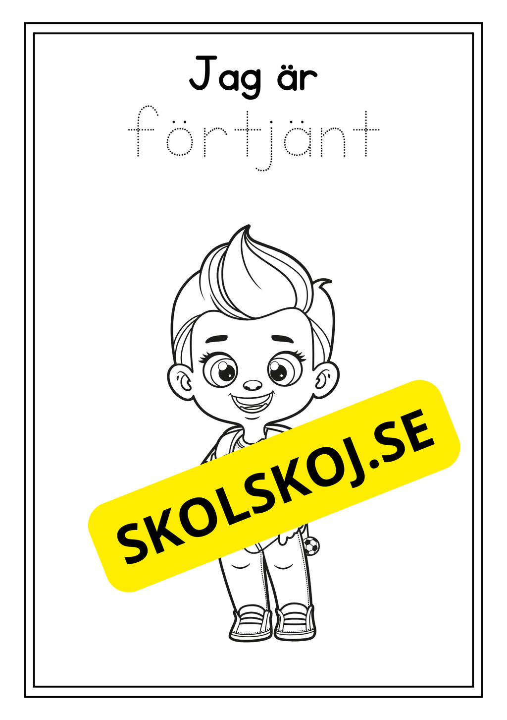 Skolbarn - Målarbok