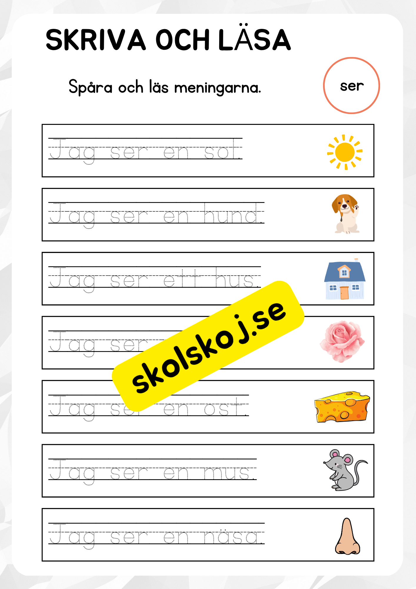 Skriva och läsa - Häfte (8 sidor)