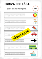 Skriva och läsa - Häfte (8 sidor)