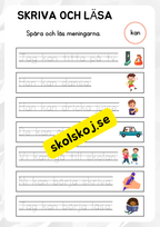 Skriva och läsa - Häfte (8 sidor)