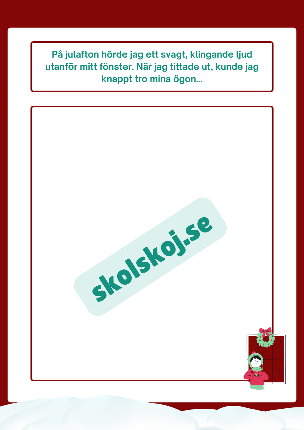 Skriv berättelser - Tema jul