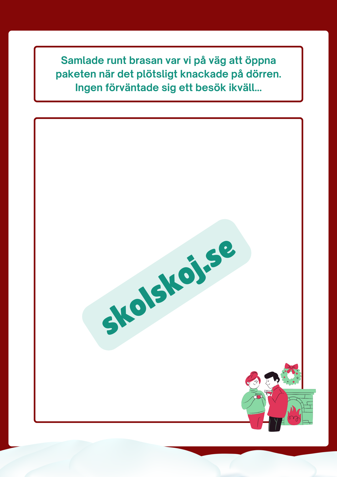 Skriv berättelser - Tema jul