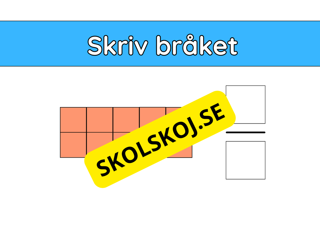 Skriv bråket - Häfte