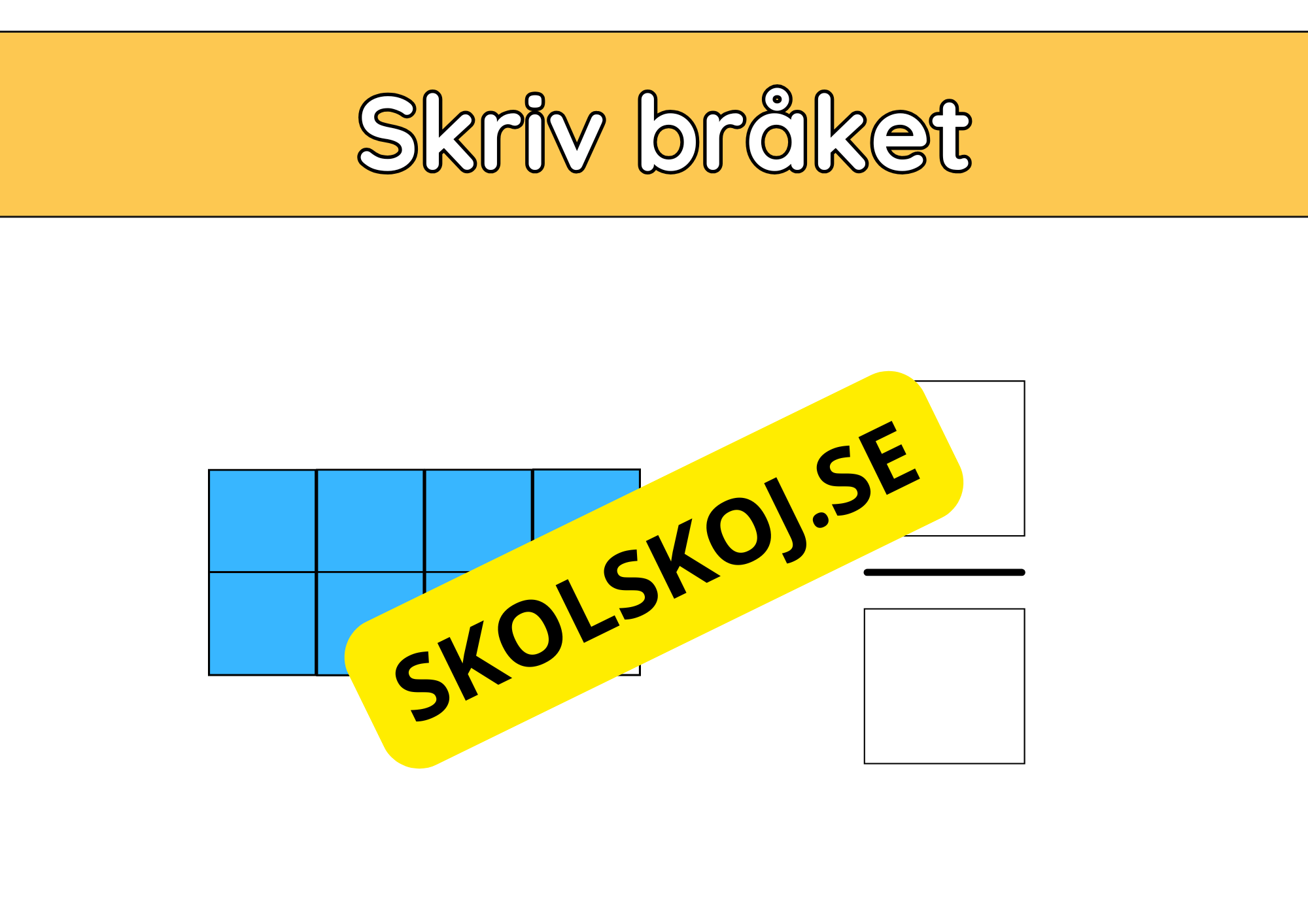 Skriv bråket - Häfte
