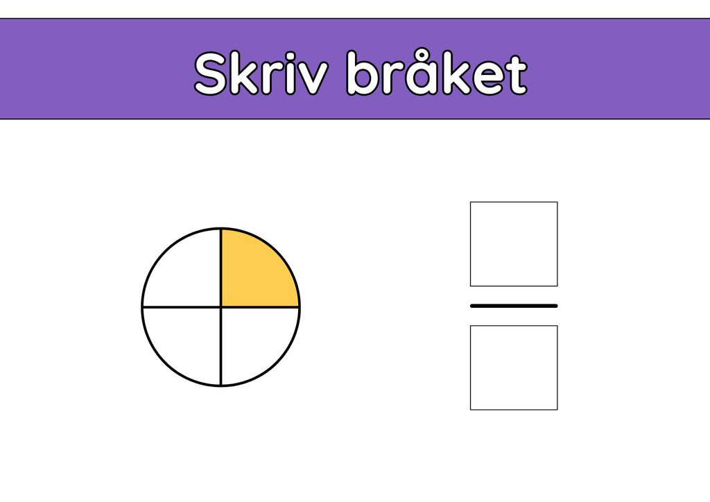 Skriv bråket - Häfte
