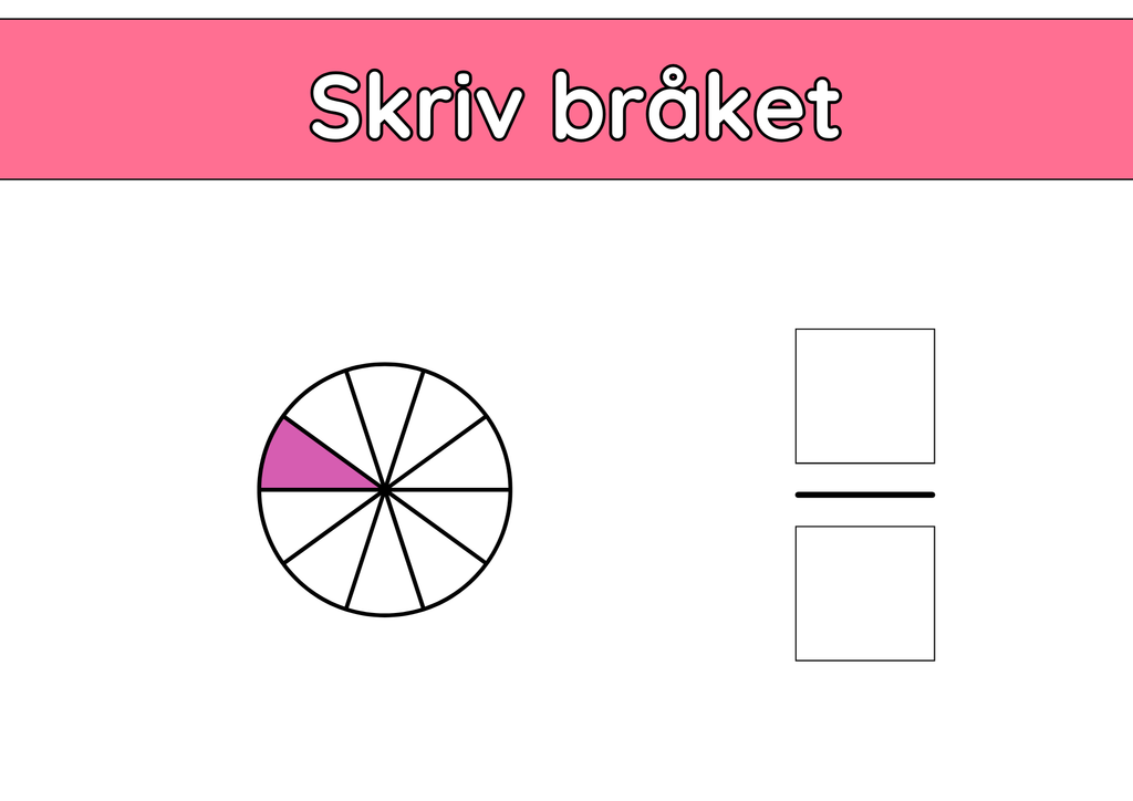 Skriv bråket - Häfte