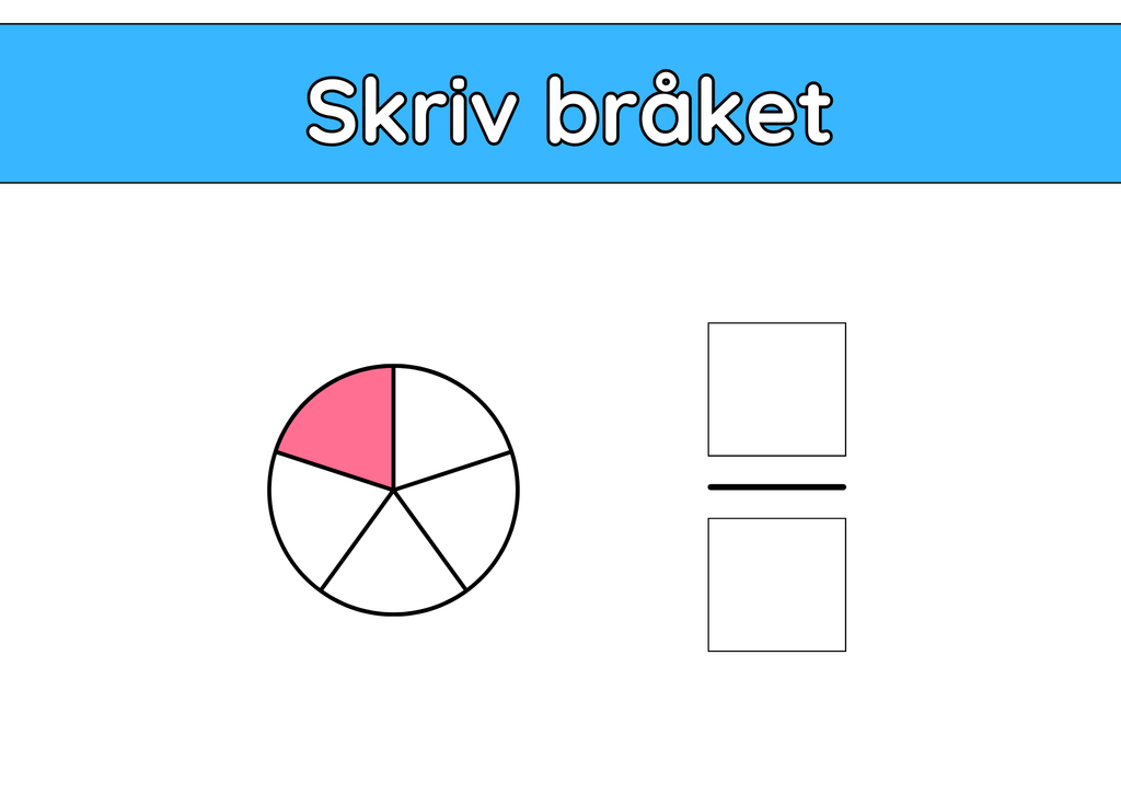 Skriv bråket - Häfte