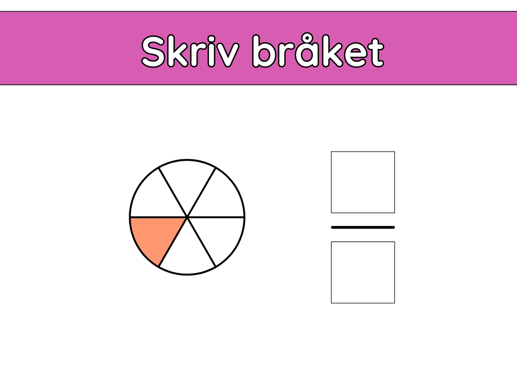 Skriv bråket - Häfte