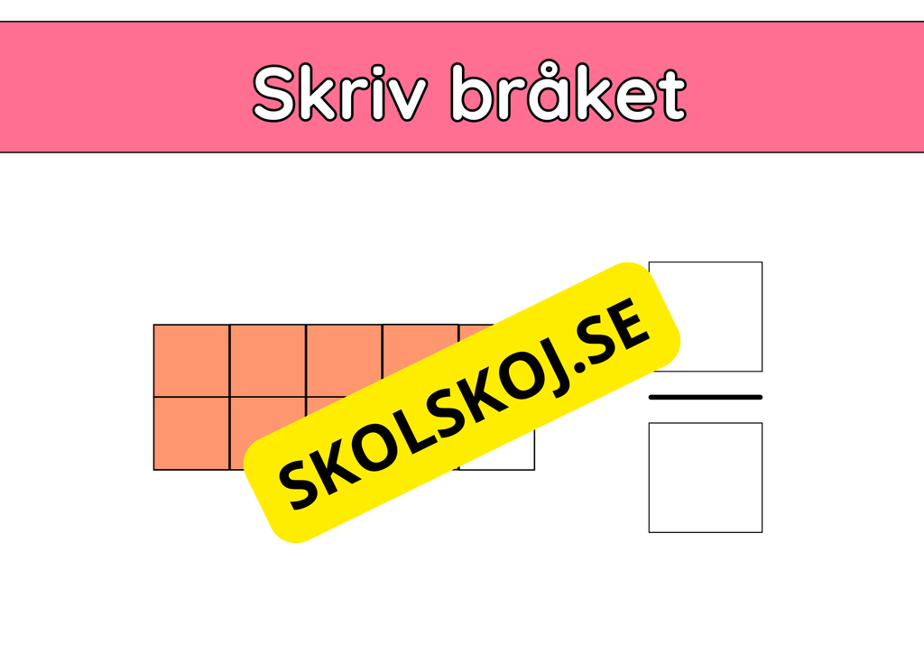 Skriv bråket - Häfte