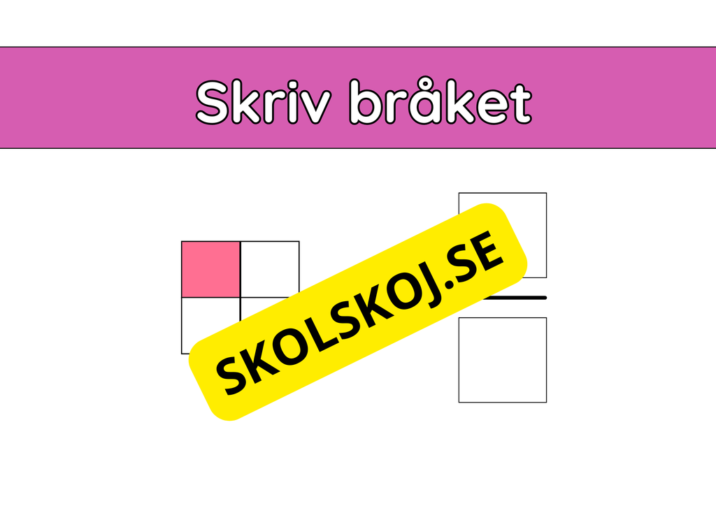 Skriv bråket - Häfte