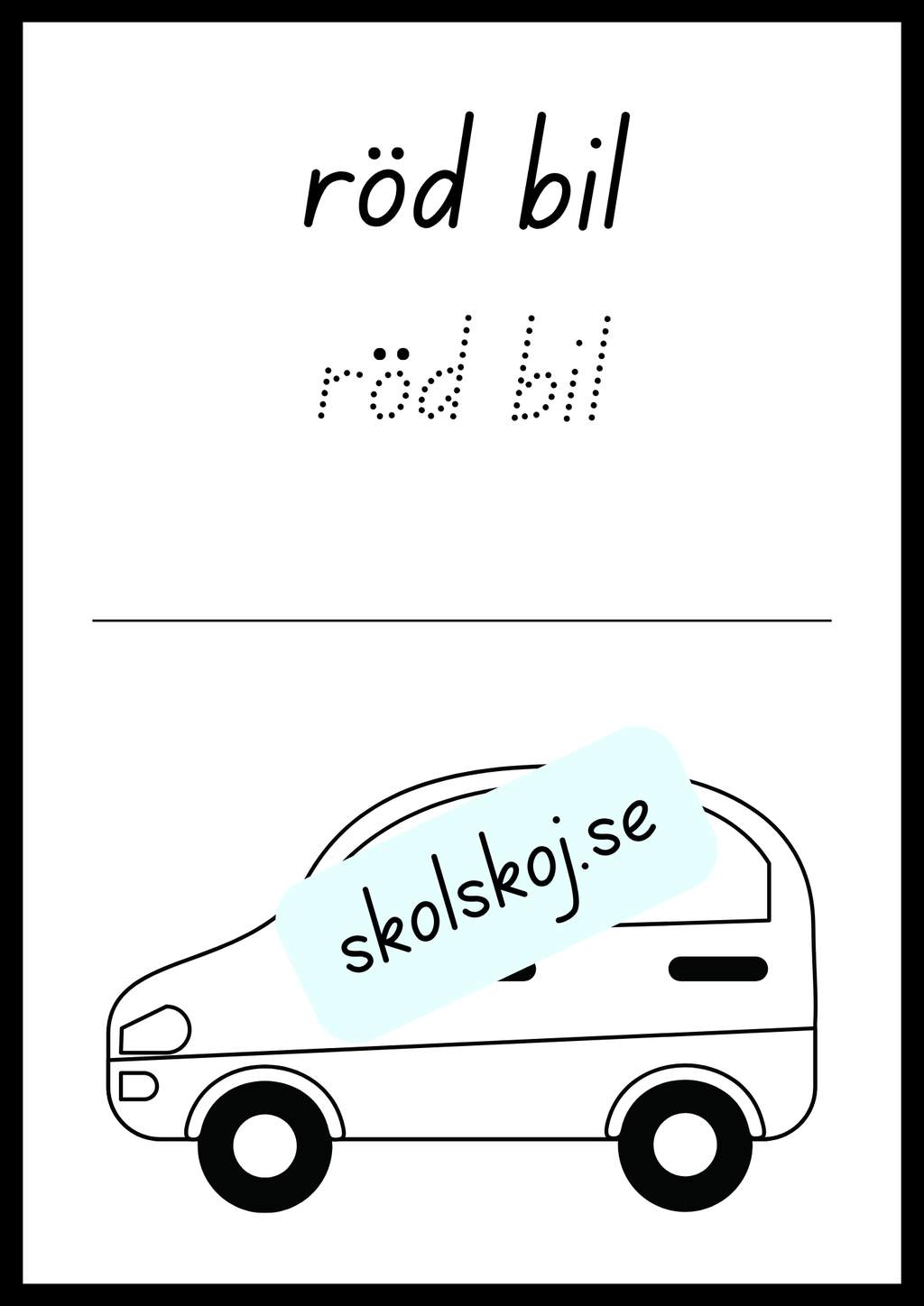 Skriv och färglägg