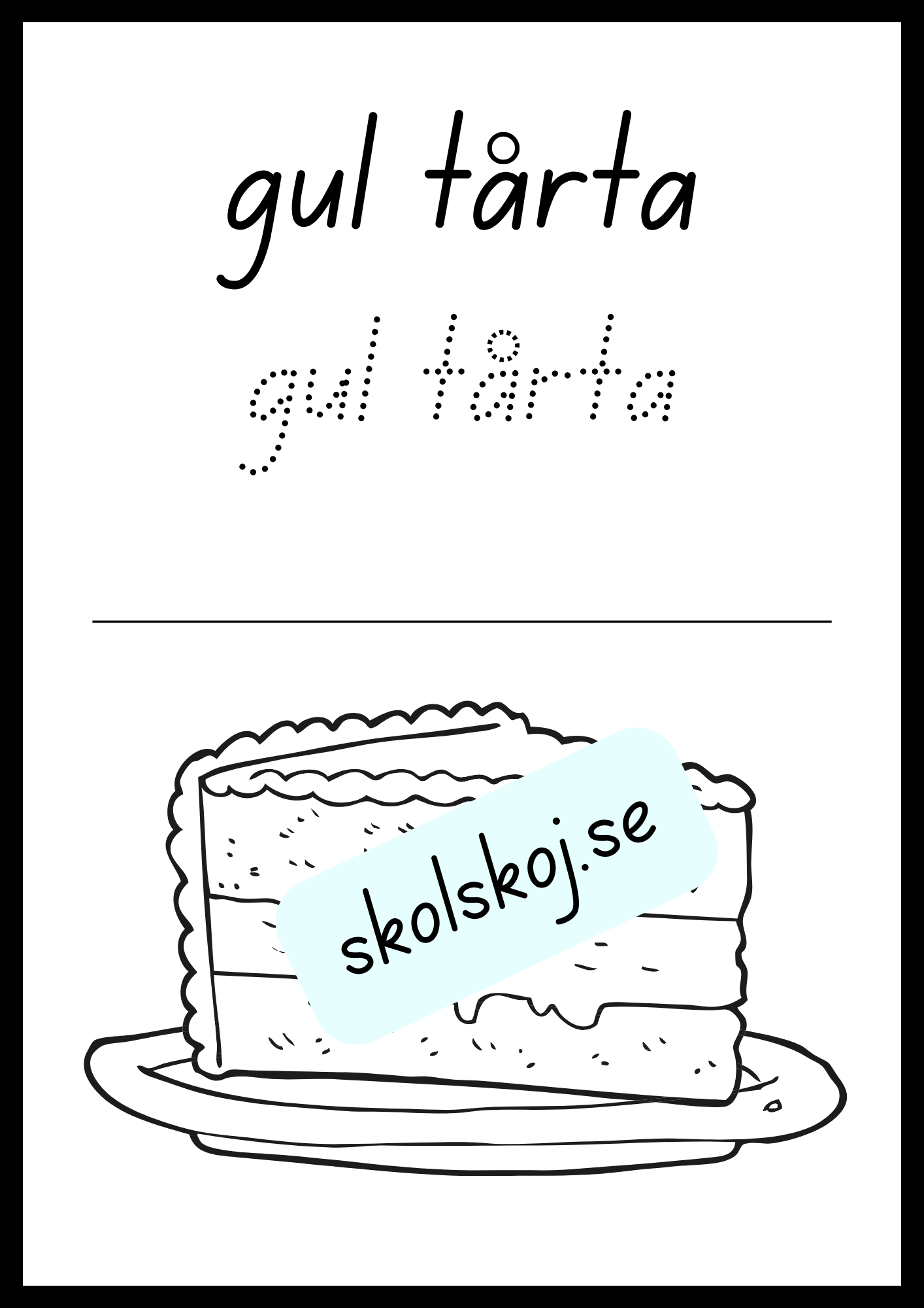 Skriv och färglägg