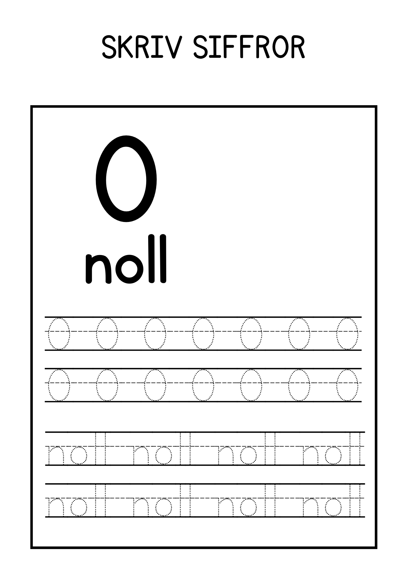 Skriv siffror 0-10