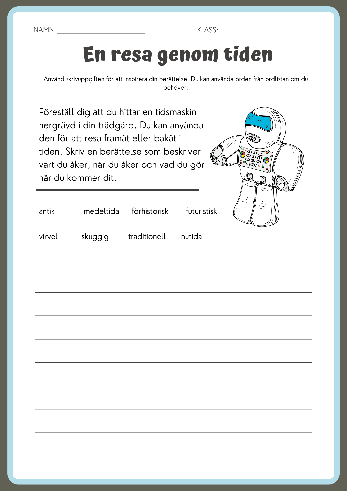 Skrivuppgifter - Häfte