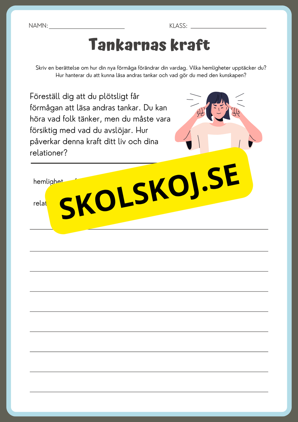 Skrivuppgifter - Häfte