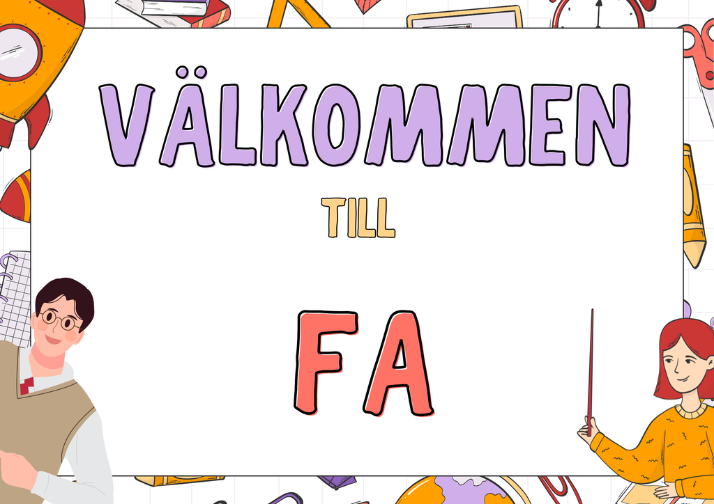 Skyltar till klassrummet - Häfte - FK - Åk 6 - Format A4