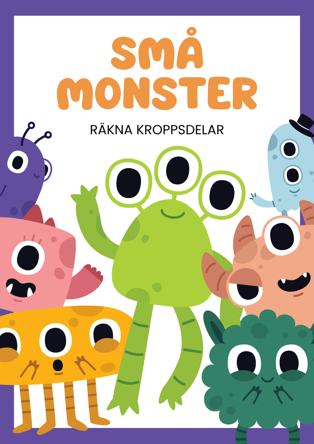 Små monster räkna kroppsdelar