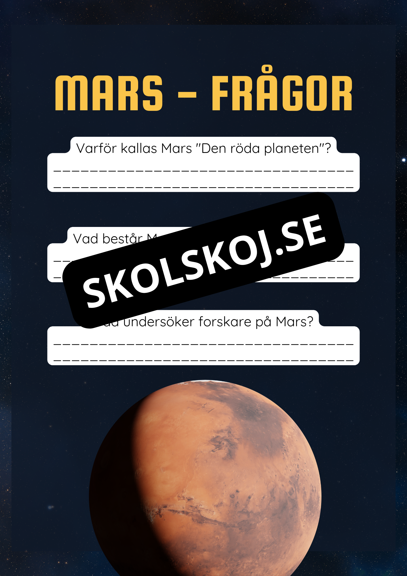 Solsystemet kort fakta och frågor