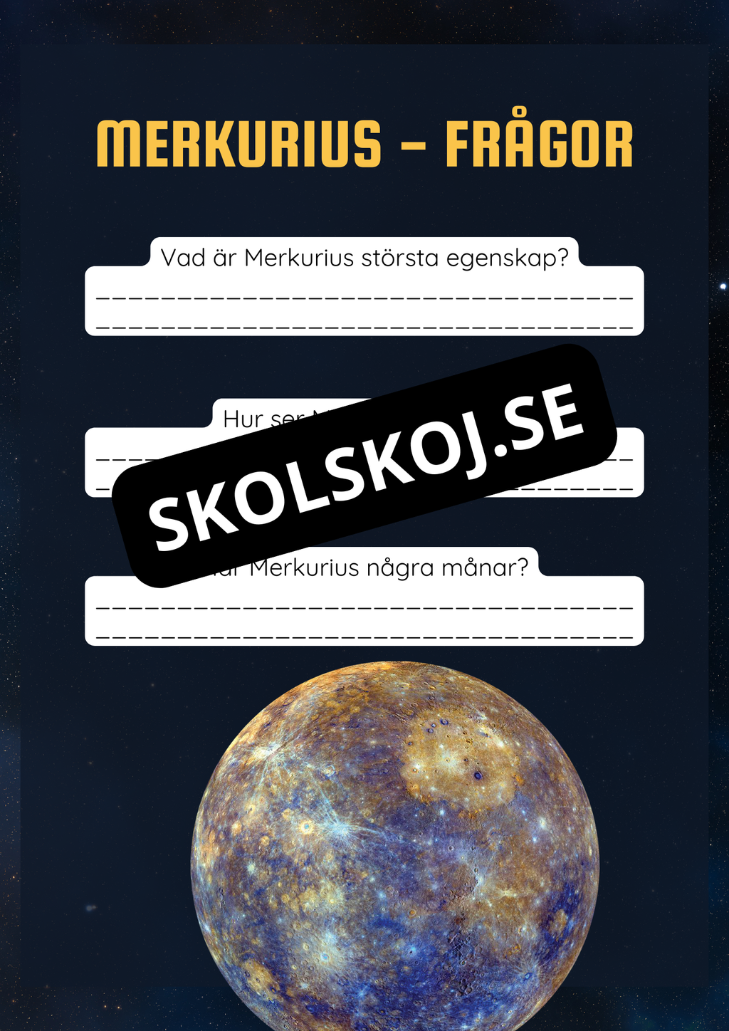 Solsystemet kort fakta och frågor