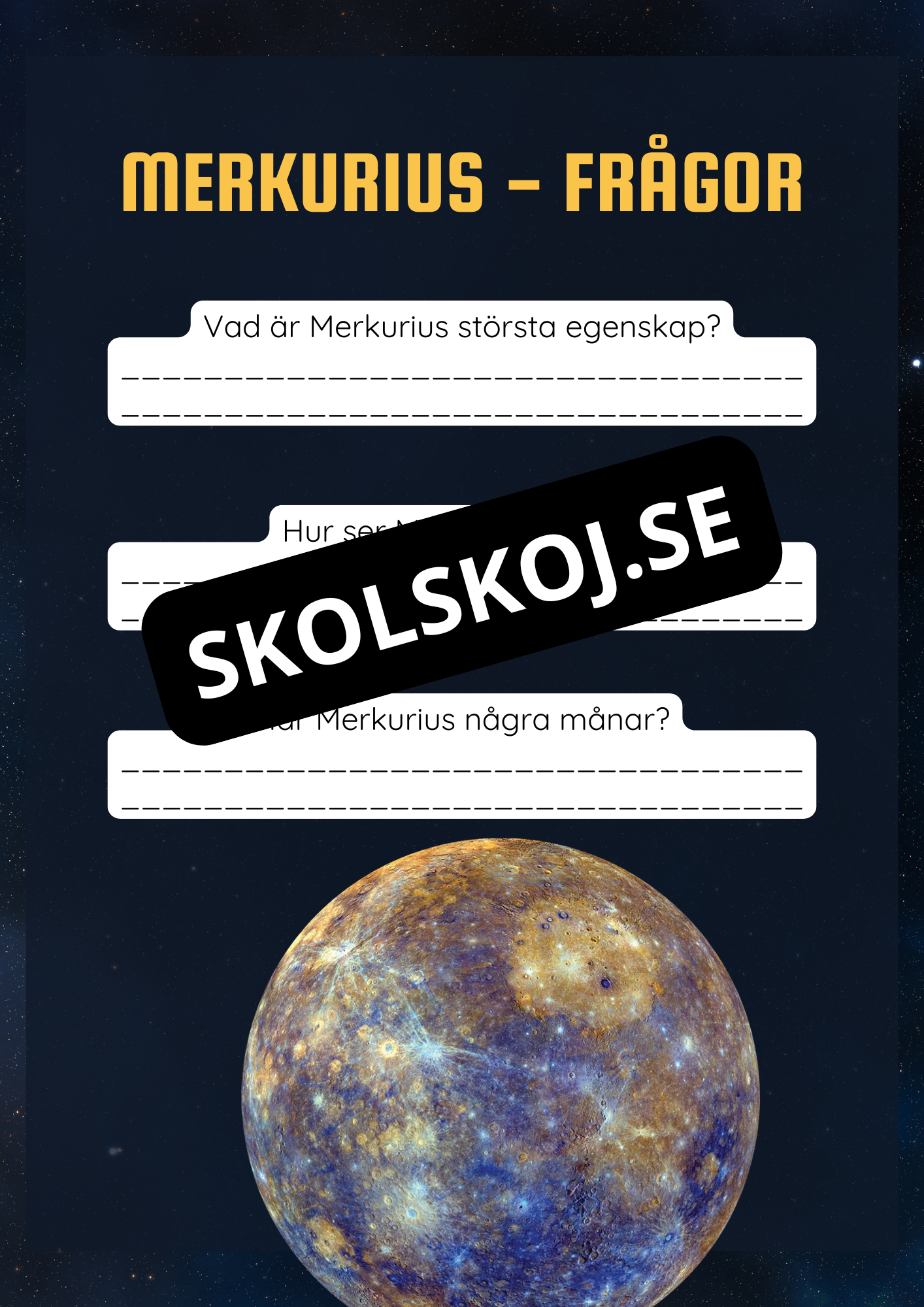 Solsystemet kort fakta och frågor