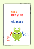 Söta monster - Målarbok (30 sidor)