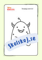 Söta monster - Målarbok (30 sidor)