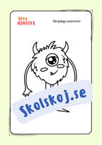 Söta monster - Målarbok (30 sidor)