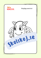 Söta monster - Målarbok (30 sidor)