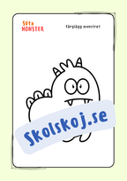 Söta monster - Målarbok (30 sidor)