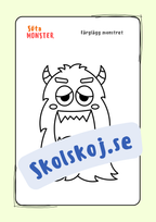 Söta monster - Målarbok (30 sidor)