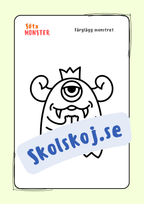 Söta monster - Målarbok (30 sidor)
