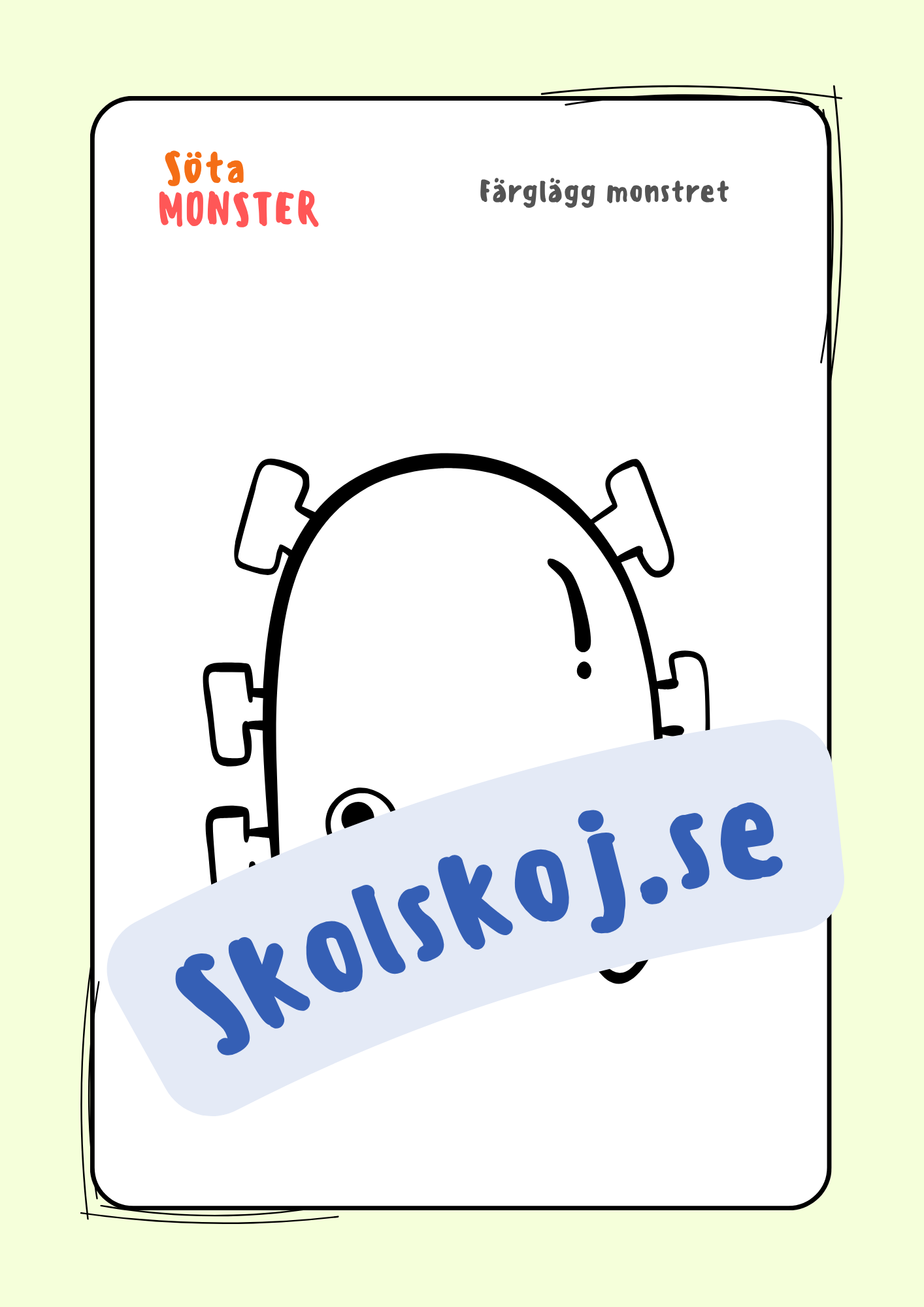 Söta monster - Målarbok (30 sidor)
