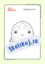Söta monster - Målarbok (30 sidor)