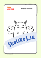 Söta monster - Målarbok (30 sidor)