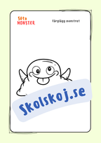 Söta monster - Målarbok (30 sidor)