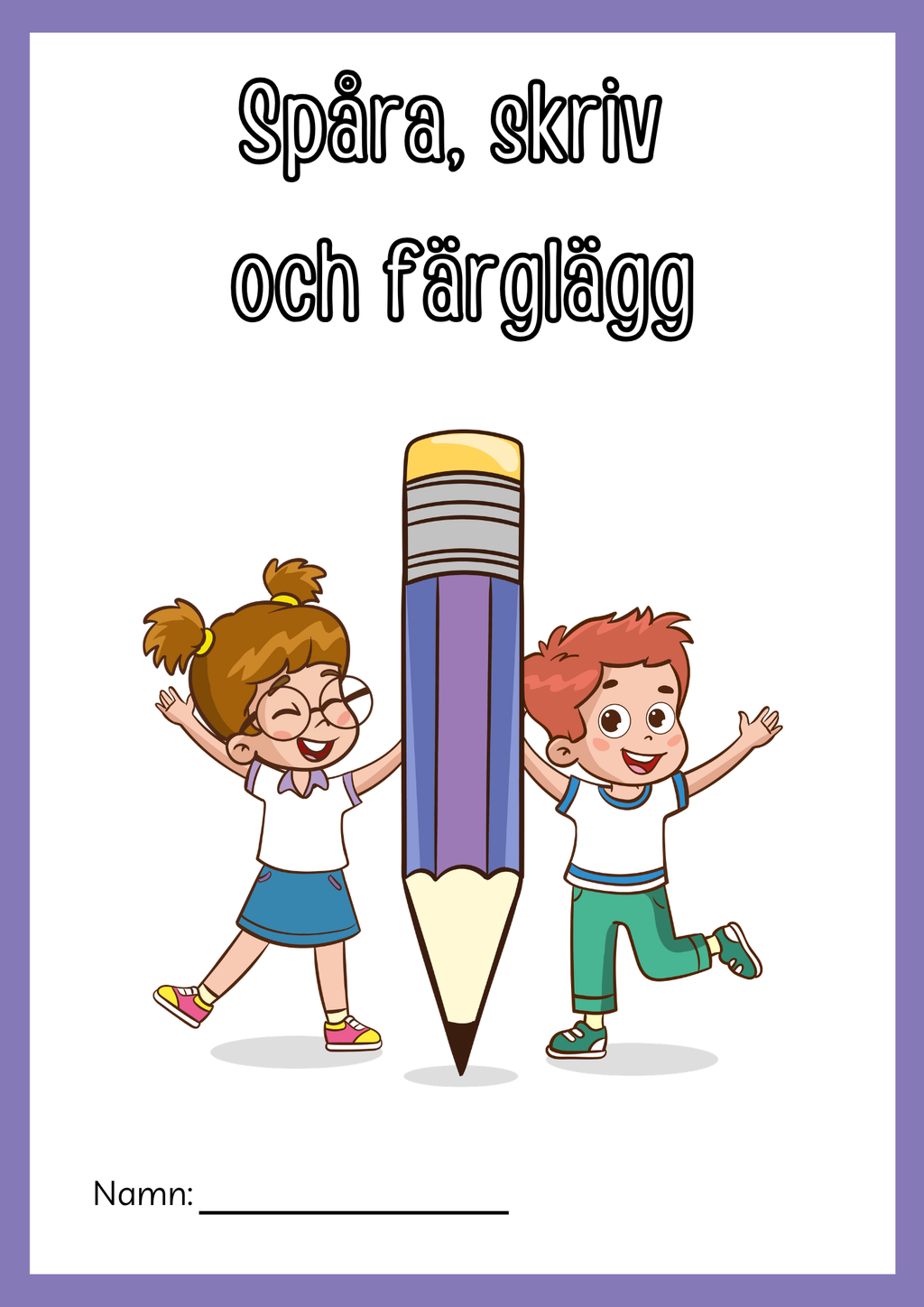 Spåra, skriv och färglägg - Häfte
